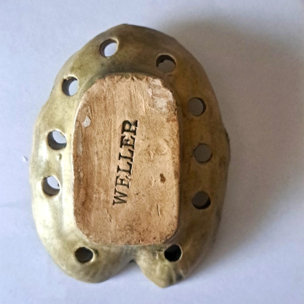 Weller Muskota" Frog on The Lillypad" Flower Frog Circa 1920s - Picture 2 of 6
